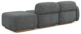Сив модулна лежанка (ляв ъгъл) Ailani – Makamii