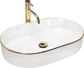 Умивалник за плот Rea Nadia White Gold Edge