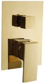 Mexen Uno вградена стенна вана батерия, златна - 71435-50