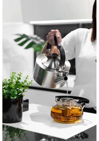 Матиран чайник от неръждаема стомана с бутало , 1,5 л Diamante - Vialli Design