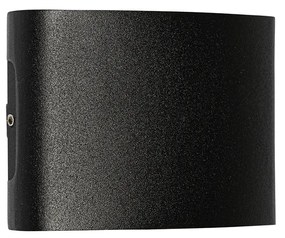 Външна стенна лампа черна с LED 4-светлини IP54 - Silly