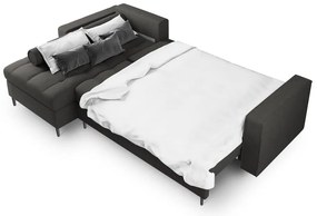 Тъмно сив ъглов разтегателен диван , ляв ъгъл Santo - Milo Casa