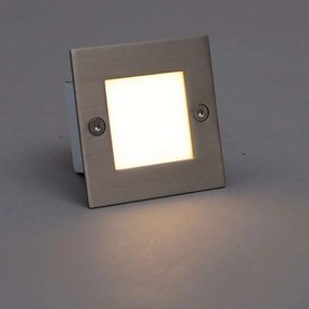 Модерен вграден прожектор стомана вкл. LED - Square 7