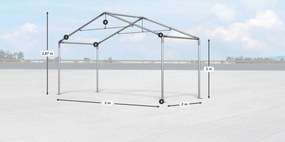 Складово хале/гараж 3x2x2m Comfort PE 240g