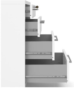 Бял заключващ се шкаф 48x68 cm Prima - Tvilum