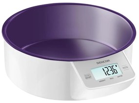 Sencor - Електронна кухненска везна 2xAAA бяла/лилава