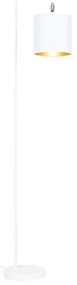 Модерна подова лампа бяла със злато - Lofty