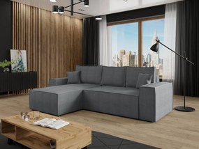Ъглов диван Malaga mini I-Gkri Skouro-Left