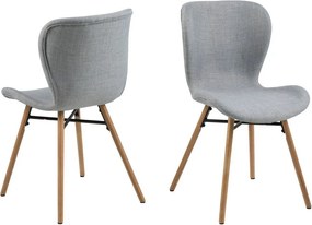Sada 2 světle šedých jídelních židlí Actona Batilda