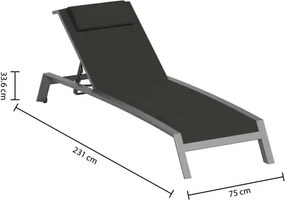 Сгъваем шезлонг Hesperide Allure Athea, Алуминий - Лаврово зелено