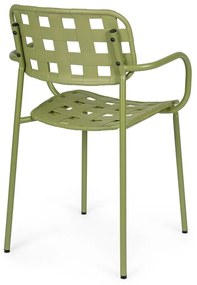 Зелени градински столове в комплект от 4 бр. метални Clover – Bizzotto