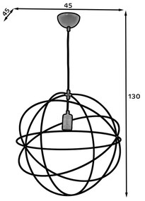 Висяща таванна лампа Olinto Единична лампа