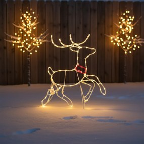 Коледна подова лампа Елен 50 см с LED и таймер IP44 - Pax