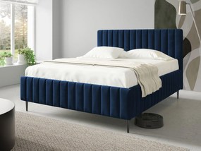 Тапицирано легло Lewezo-Тъмно синьо-180 x 200