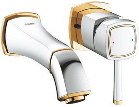 Стенен смесител за мивка Grohe Grandera-Gold - Chrome-Length 17 cm