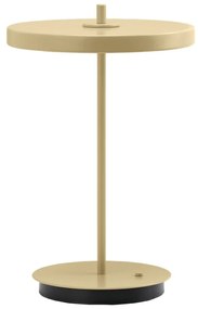 Светложълта метална LED настолна лампа с метален абажур (височина 31 cm) Asteria Move – UMAGE