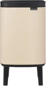 Кош за боклук Brabantia Bo Small Hi 1010460, 4 л, Плавно и безшумно отваряне, Противоплъзгаща основа, Бежов