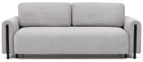 Светлосив разтегателен диван с място за съхранение от рипсено кадифе 244 cm Arcadova – ELTAP