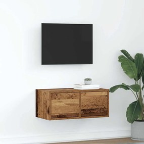 861504 vidaXL ТВ шкаф Старо дърво 60x31x25,5 cm Инженерна дървесина