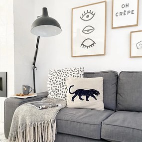 Индустриална подова лампа черна регулируема - Hobby