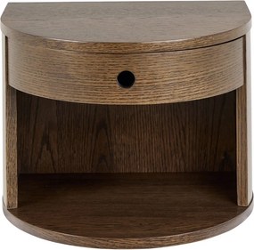 Нощно шкафче от декор от дъб в тъмно естествен цвят Paron – Actona