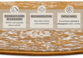 Жълто-оранжев кръгъл килим ø 160 cm Méridional - Hanse Home