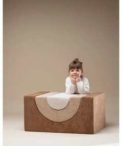 Кафяво велурено игрище от пяна 75x49x37 cm Rainbow Montessori – Wigiwama