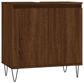 831587 vidaXL Шкаф за баня, кафяв дъб, 58x33x60 см, инженерно дърво