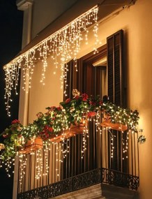 LED коледно външно осветление, топло бяло IP44 500 LED/23m