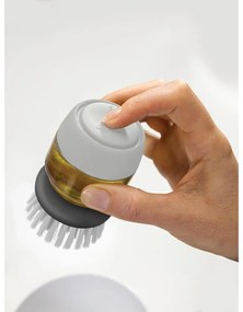 Сива четка с дозатор и стойка Palm Scrub - Joseph Joseph