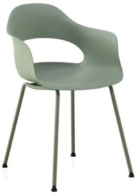 Светлозелени пластмасови столове за хранене в комплект от 4 броя Theo - Geese