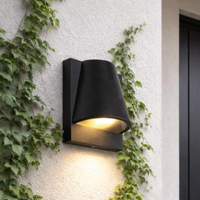 Индустриален външен стенен аплик черен IP44 - Femke