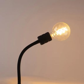 Модерна скоба лампа черна с гъвкава ръка - Cavalux