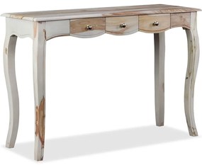 244347 vidaXL Конзолна маса с 3 чекмеджета, акация масив, 110x40x76 cм