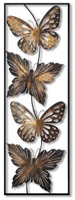 Метална декорация за стена 100x35 cm Butterfly - Wallity