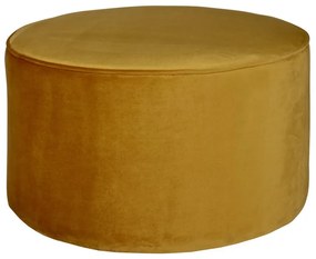Пуф в цвят горчица WOOOD Sara Low