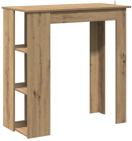 856761 vidaXL Бар маса с рафт, дъб артизан, 102x50x103,5 см, инженерно дърво