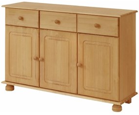 Нисък скрин от масивен бор естествен 116x76 cm Ella – Støraa