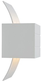 Модерна стенна лампа бяла със светлинен ефект - Amy