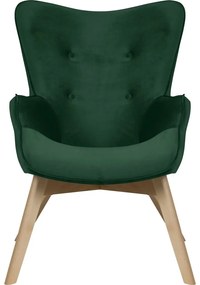 Тъмнозелено кадифено кресло Niko – Ropez