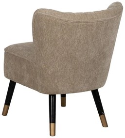 Бежово шенилово кресло Glam – Ixia