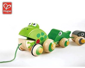 Дървена играчка за дърпане, Hape, Семейство жаби