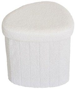 Бяла табуретка от прежда с примки от букле Medford – House Nordic