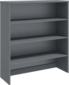 340434 vidaXL Надстройка за шкаф HAMAR, тъмносива, 90x30x100 см, бор масив