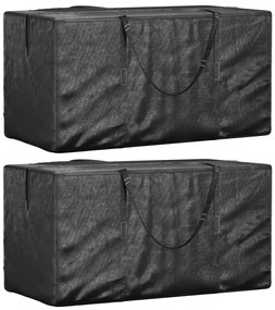 3155397 vidaXL Чанти за външни възглавници 2 бр черни 150x75x75 см полиетилен