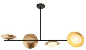 Endon 92036 - Полилей на кабел RUFFLE 4xG9/3W/230V месинг/черен