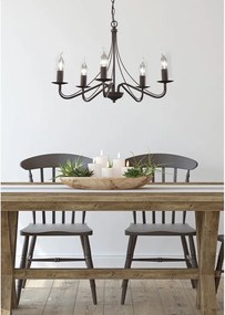 Метално висящо осветително тяло в бронзов цвят ø 55 cm Country – Reality