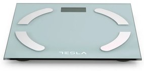 Кантар Tesla BS301WX, 180 кг, Дигитален, LCD дисплей, 30х30 см, Бял/Инокс