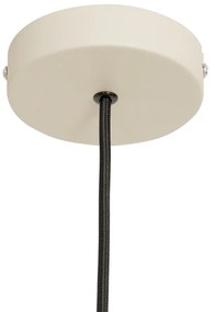 Japandi висяща лампа бежова с текстилен абажур 50 см - Plu