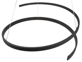 Черно LED висящо осветително тяло с гласово управление/ управление чрез мобилно приложение с метален абажур ø 75 cm Cinardi – CINQUE